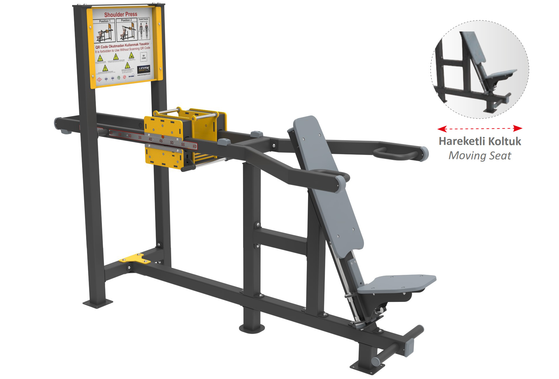 AĞIRLIK KAYDIRMALI FITNESS SERİSİ SHOULDER PRESS LKF 1210