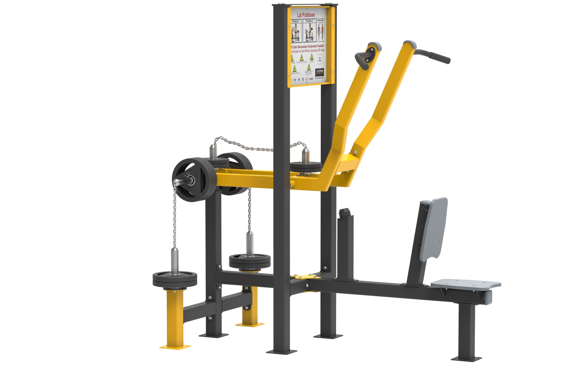 AĞIRLIK PLAKALI FITNESS SERİSİ LAT PULLDOWN LDF 2140 
