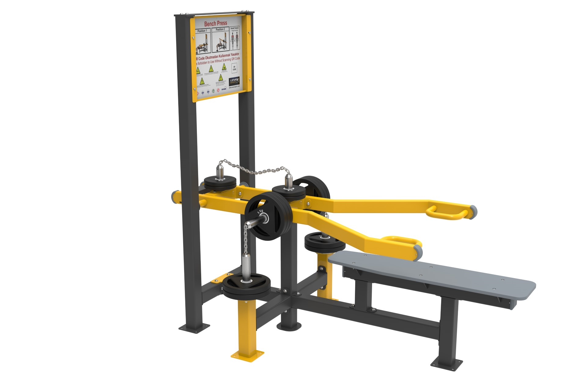 AĞIRLIK PLAKALI FITNESS SERİSİ BENCH PRESS LDF 2160