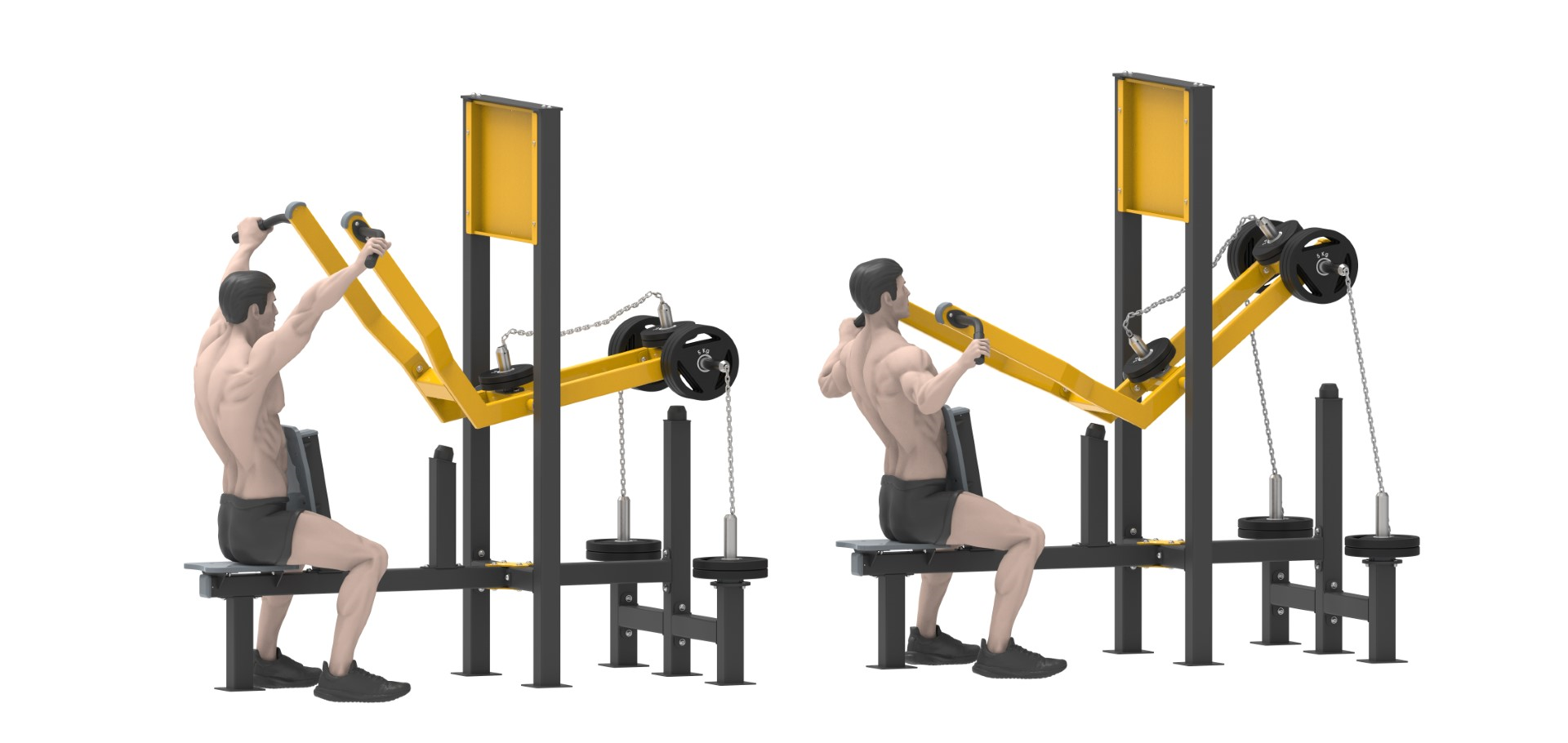 AĞIRLIK PLAKALI FITNESS SERİSİ LAT PULLDOWN LDF 2140