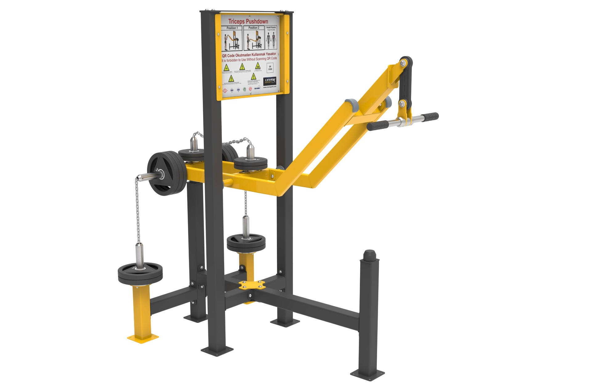 AĞIRLIK PLAKALI FITNESS SERİSİ TRICEPS PUSHDOWN LDF 2200 
