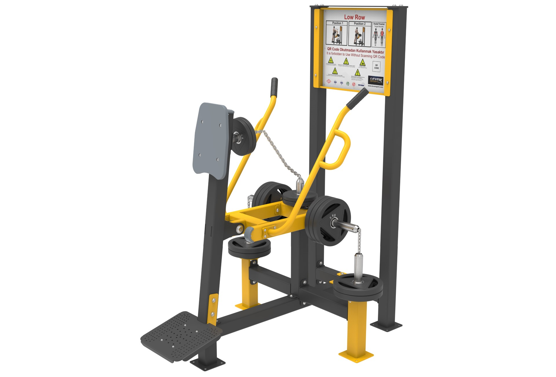 AĞIRLIK PLAKALI FITNESS SERİSİ LOW ROW LDF 2150 