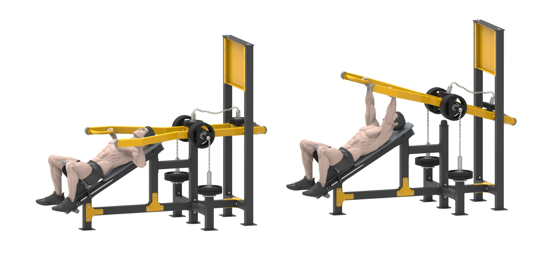 AĞIRLIK PLAKALI FITNESS SERİSİ INCLINE BENCH PRESS LDF 2170