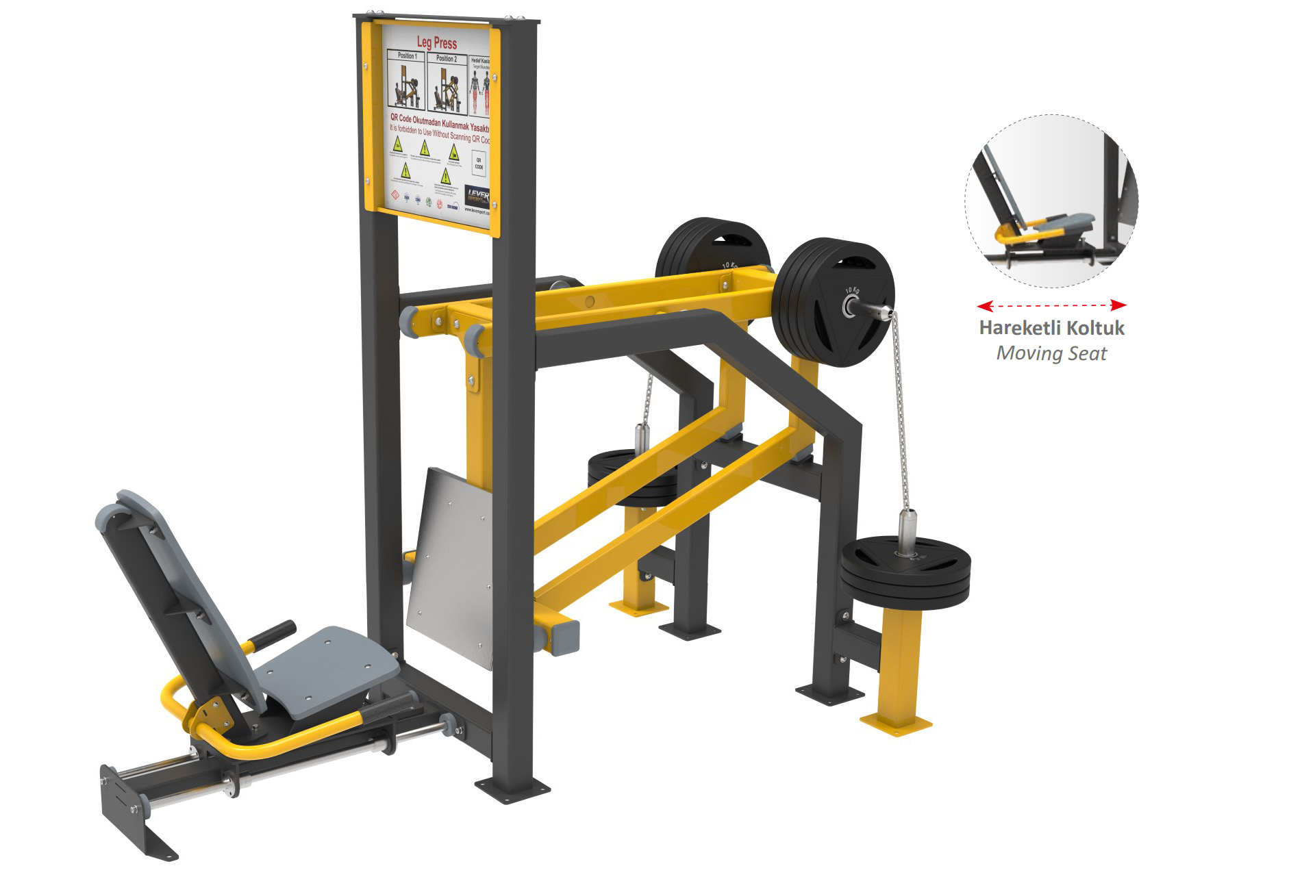 AĞIRLIK PLAKALI FITNESS SERİSİ LEG PRESS LDF 2130