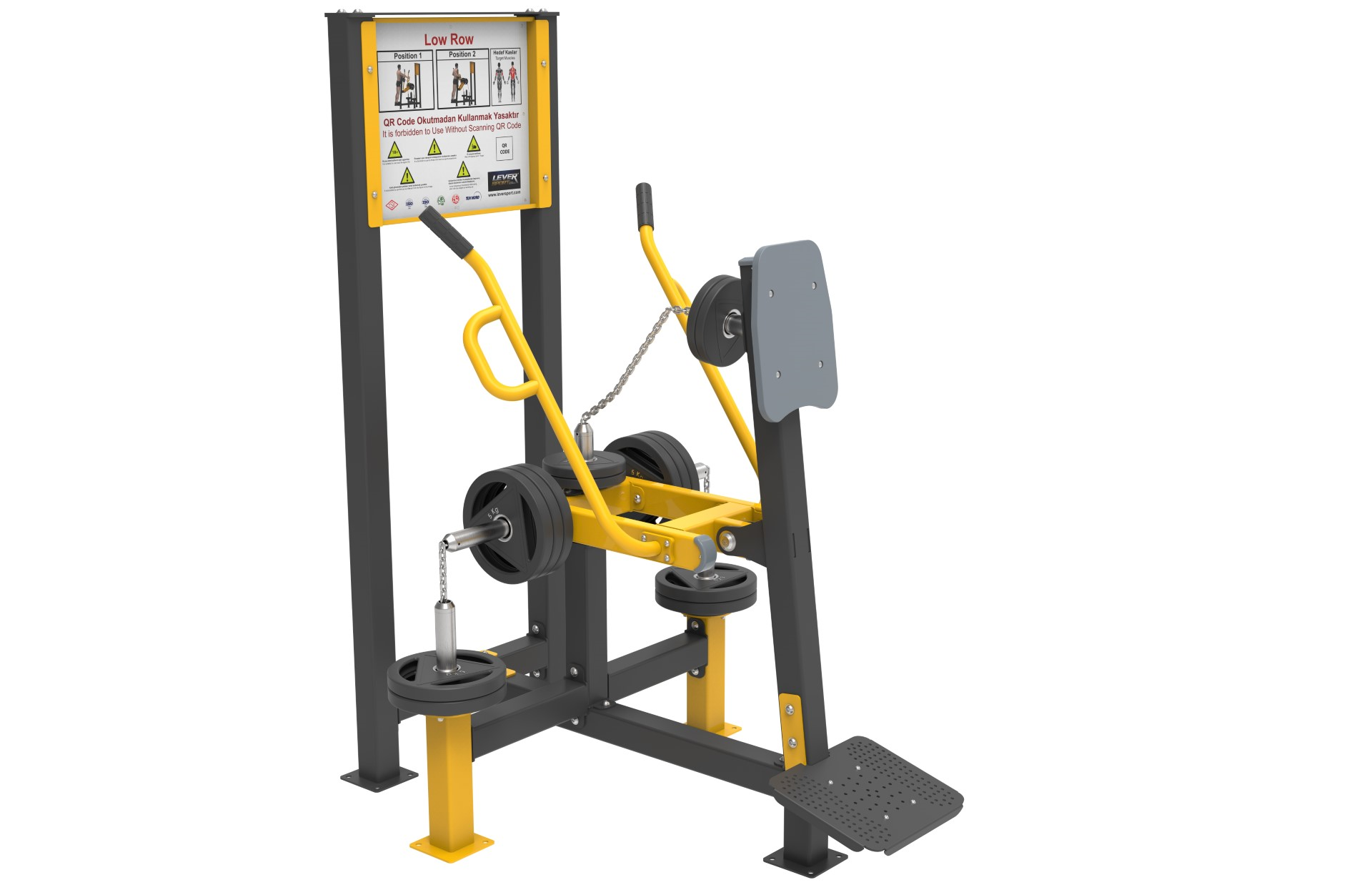 AĞIRLIK PLAKALI FITNESS SERİSİ LOW ROW LDF 2150