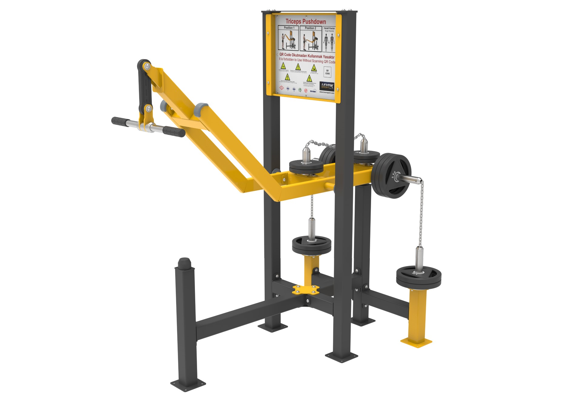 AĞIRLIK PLAKALI FITNESS SERİSİ TRICEPS PUSHDOWN LDF 2200